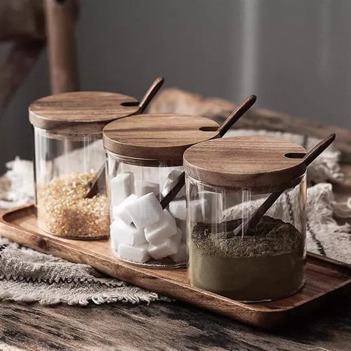 Artisan Glass Spice Jar Collection — Organize Your Pantry in Minutes