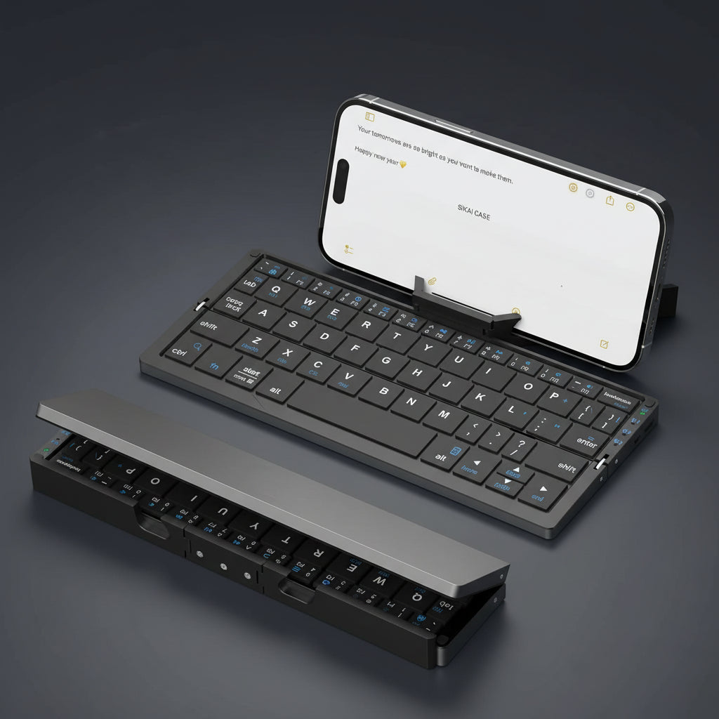 Foldable Bluetooth Keyboard with Magnetic Stand — Type Anywhere, Fits in Your Pocket