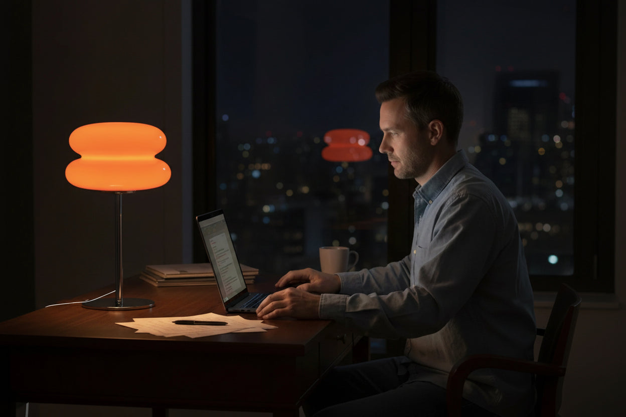 Macaron Glass Table Lamp — Dimmable Bedside Mood Light