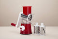 Drum Vegetable & Fruit Slicer — 3 Interchangeable Blades, Hand-Crank Easy