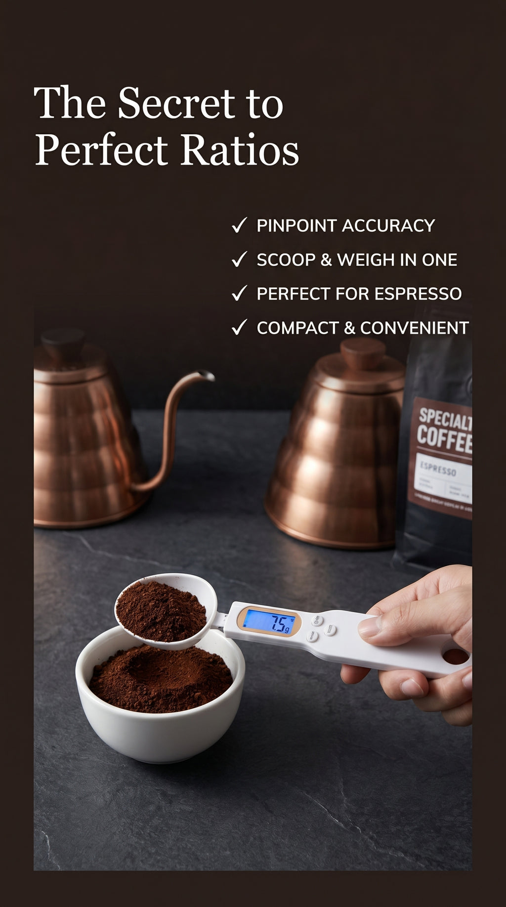 Artisan Precision Spoon Scale — Measure Ingredients to the Gram (0.1g Accuracy)