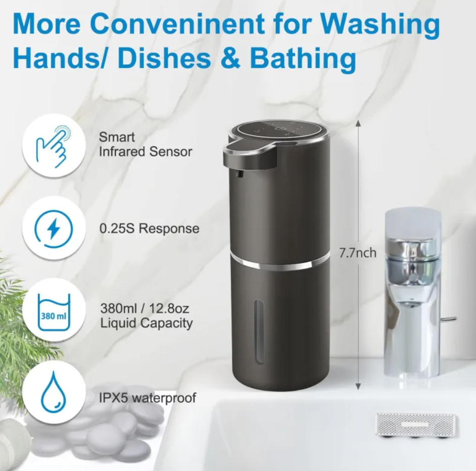 TouchFree Foaming Soap Dispenser — Automatic, Hygienic, Rechargeable