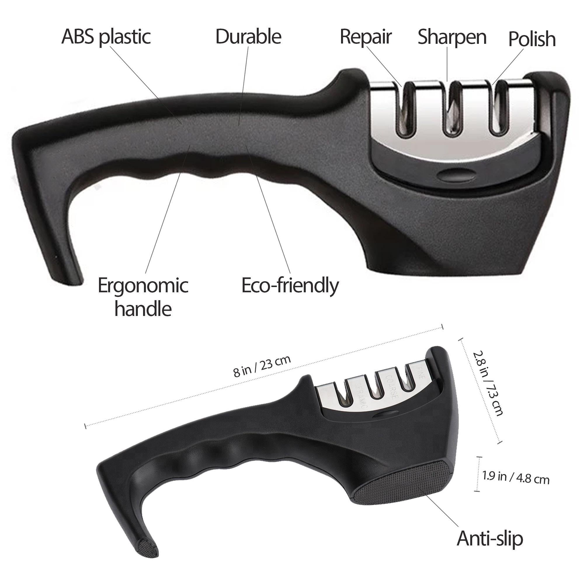 Professional Handheld Knife Sharpener — Razor-Sharp Edge in 10 Seconds