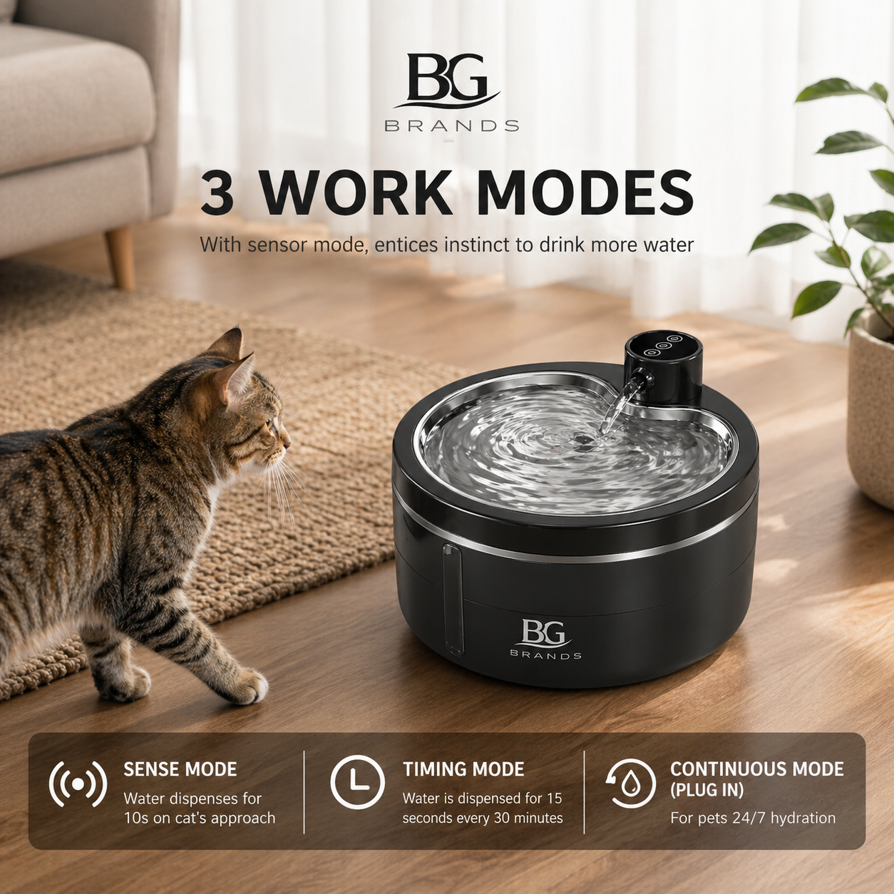 Smart Cat Water Fountain — Wireless, Motion-Sensing & Ultra-Quiet