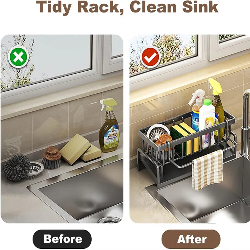 Signature Countertop Sink Caddy — Sponge & Soap Holder That Looks Designer