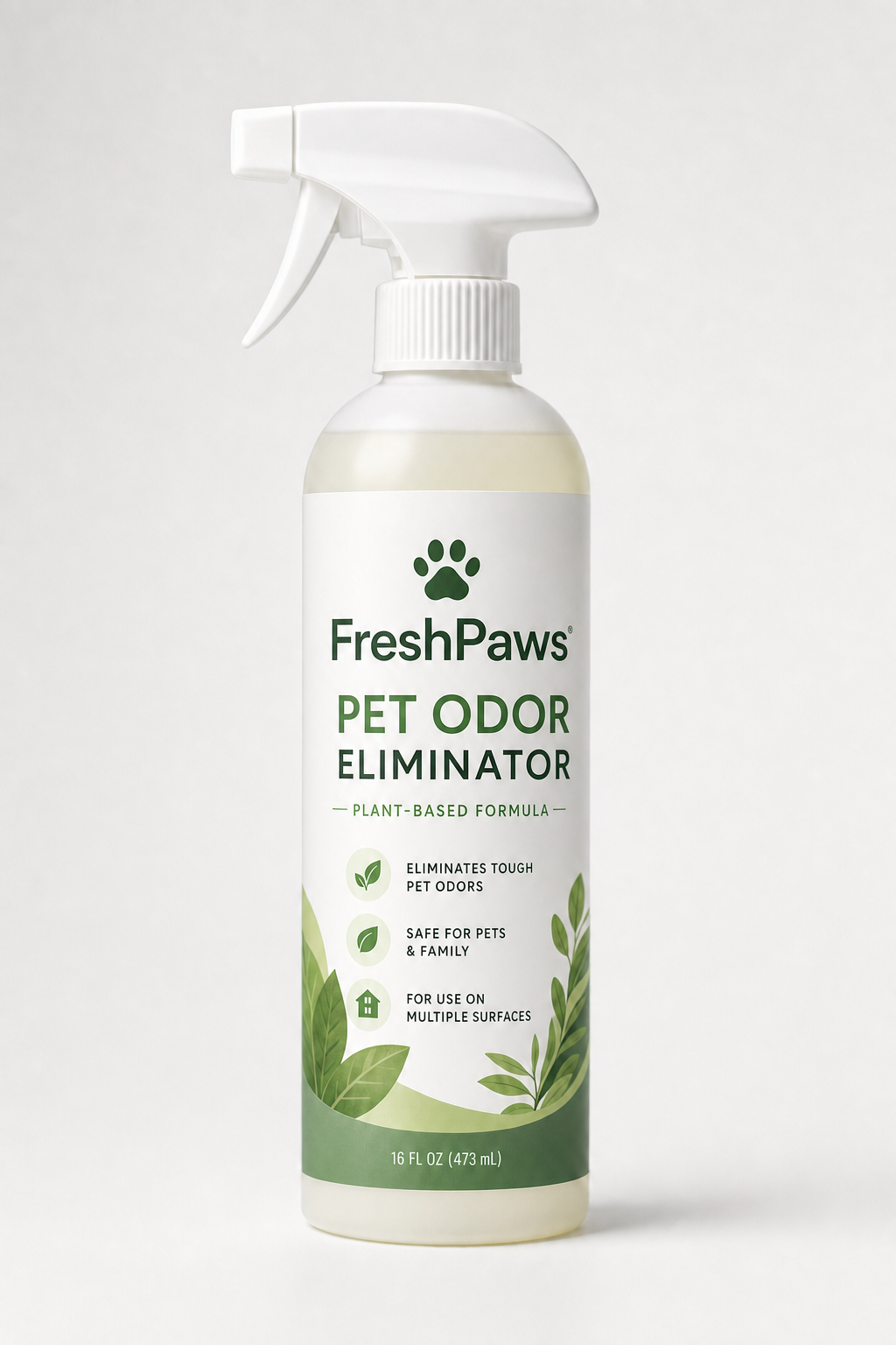 FreshPaws Pet Odor Eliminator spray bottle