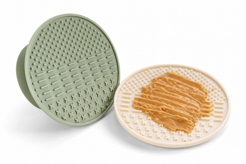 Calm-Down Pet Lick Mat 2-Pack — silicone slow feeder for dogs and cats