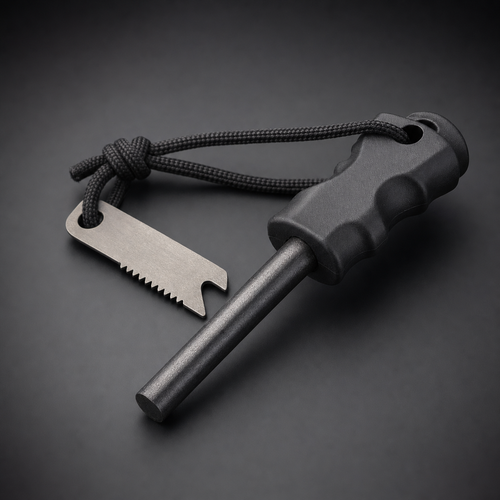 Ferro rod fire starter kit with striker