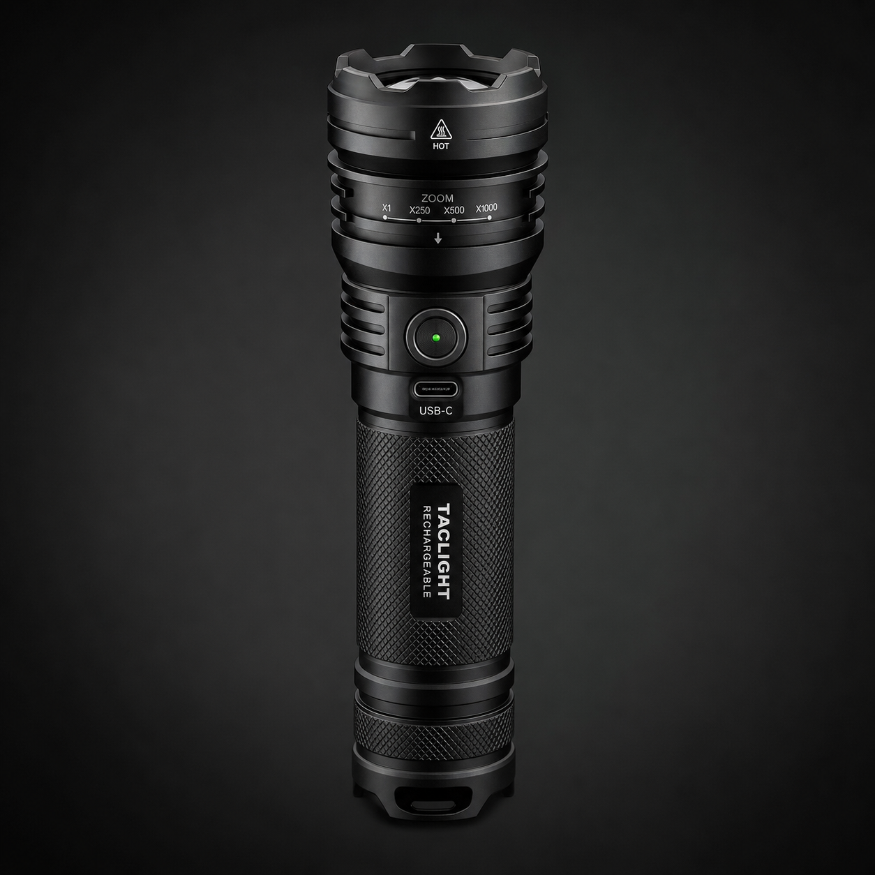 1000-lumen rechargeable tactical flashlight
